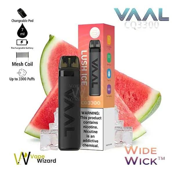 Disposable vap Vaal CQ3300 Device
Rechargeable With Two Coils 3