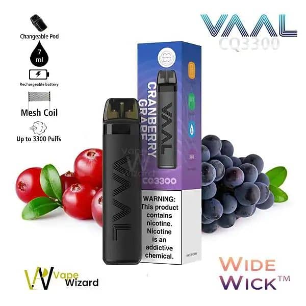 Disposable vap Vaal CQ3300 Device
Rechargeable With Two Coils 5