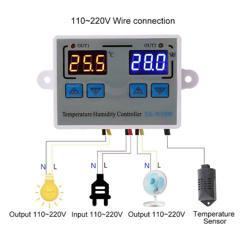 220V XK-W1099 Temperature and Humidity Controller in Pakistan 4