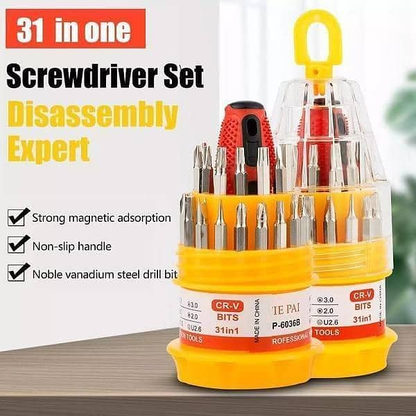 31 Pcs Stainless Steel Screwdriver Set 1