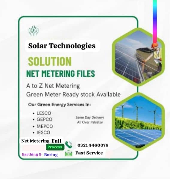 Net Metering & Earthing Boring Available Contact Number 0321 4460076 3