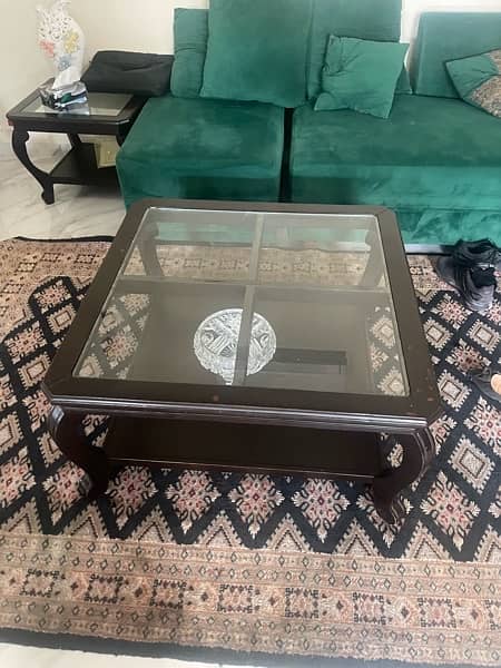 center table with 2x side table 2