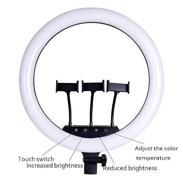 MJ18 45 CM RGB LED Soft Ring Light with 3 Phone Holders /Ring lights 4