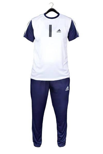 2 Pcs Men Jersey Plains Sweatshirt Track Suit 2