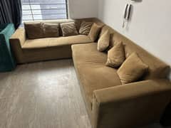 L shape 15 people sitting home used sofa set