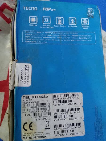 Tecno pop2F / 1GBram/16GBmemory 0