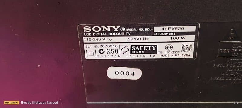 Sony Bravia (46 Inch) LCD For Sale 6