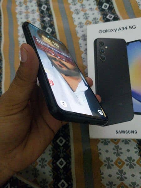 samsung A34 5G dual sim 8/256Gb pta approved complete box 12