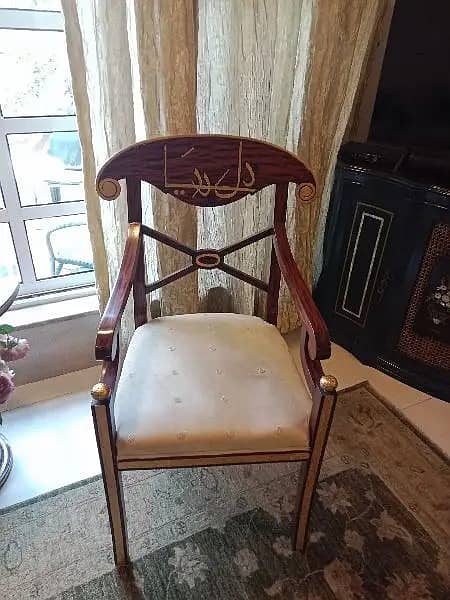 coffee chairs set/center table/wooden bed room chair sale from Lahore 1