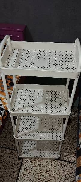 Plastic Rack Trolleys – White Color 1