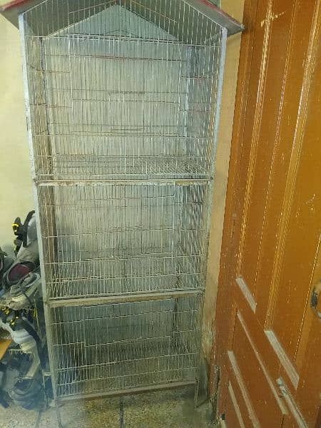 2 birds cages 3 portion and 5 portion (loha) 1