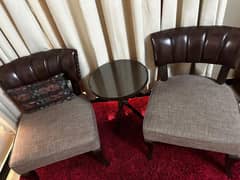 sofa chair set with table