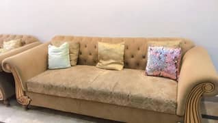 golden sofa