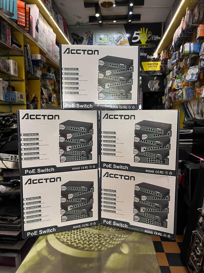 Accton 4 & 8 Ports POE Switches 0