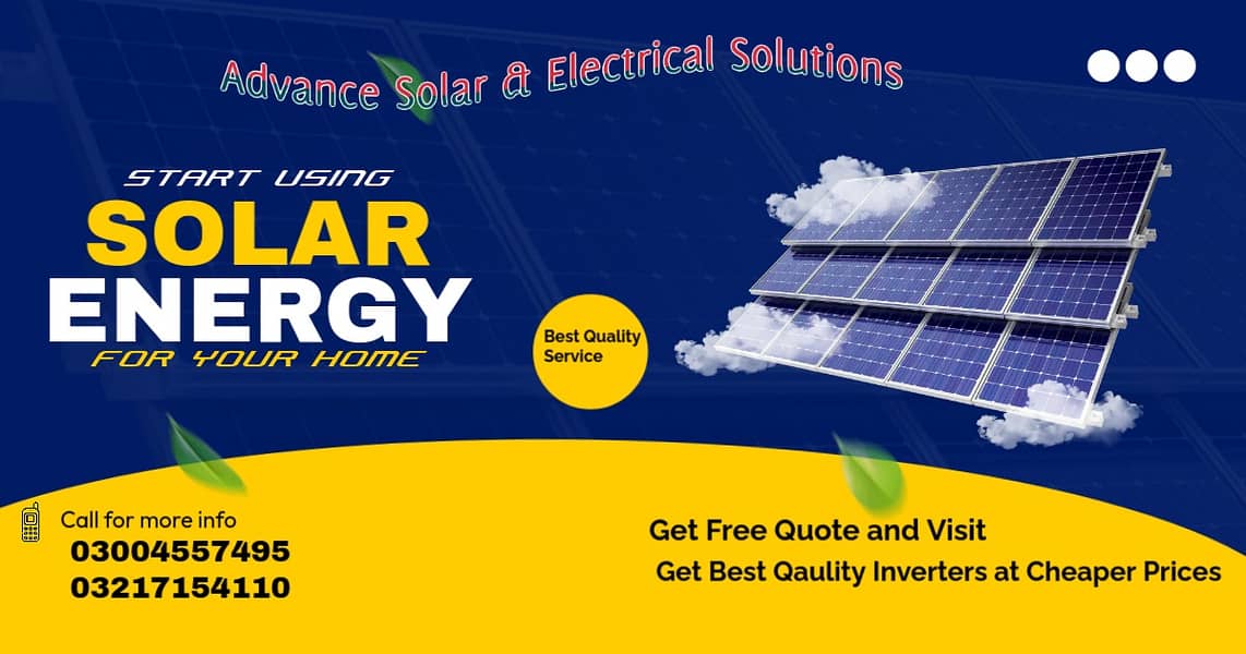 Solar Installation packages 3 kw to 50kw as per your requirements 1