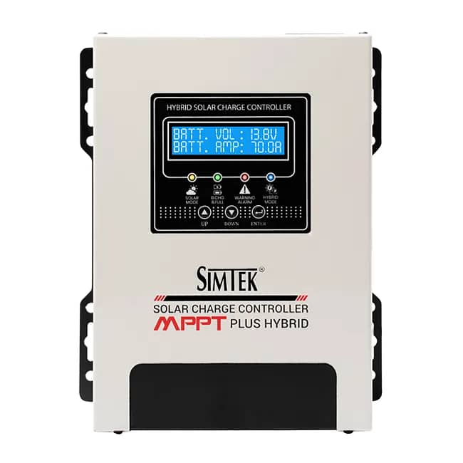 Simtek 70A MPPT with DC load and Settings 2024 Model 120V PV 6