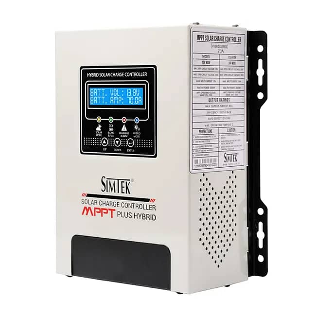 Simtek 70A MPPT with DC load and Settings 2024 Model 120V PV 7