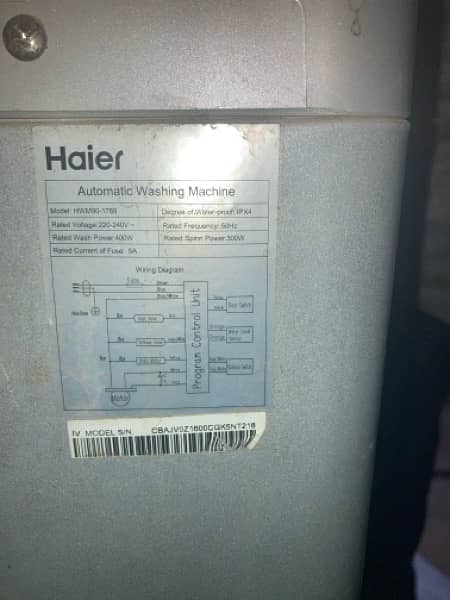 Haier Fully Automatic Washing Machine 3