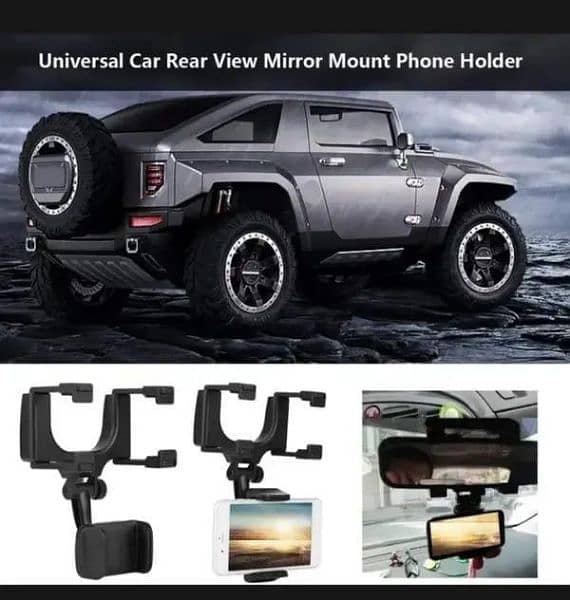 Car Back View Mirror Mobile Phone Holder 1