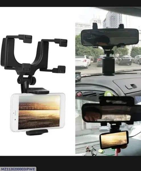 Car Back View Mirror Mobile Phone Holder 2