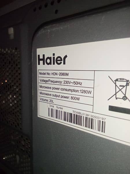 Haier Solo microwave oven 8