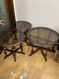 "Elegant Wooden Center Tables for Sale – Perfect for Family Meals"