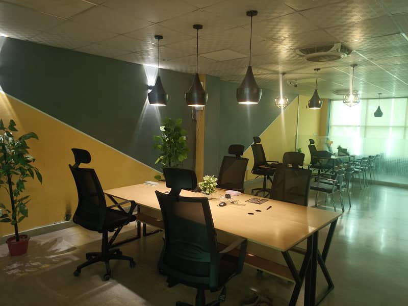 furnished Office for rent in gulberg for (Call center + Software house + Marketing office and other setup as you want) 6