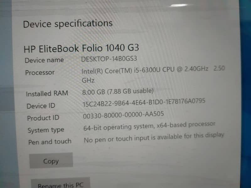 hp Folio 1040 G3 2