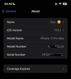 IPHONE 11 Pro max 256 gb LLA non pta