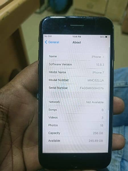 iphone 7 256 GB pta official approved 9