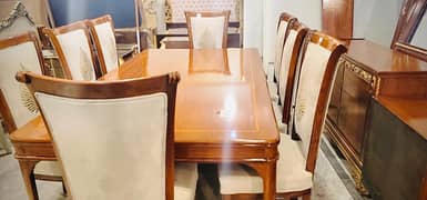 Dining table | Glass top Dining | Pure sheesham wood for sale