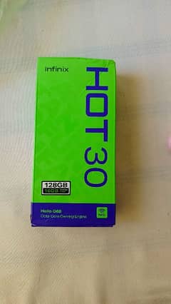 Infinix hot 30 mobile for sale with box and charge