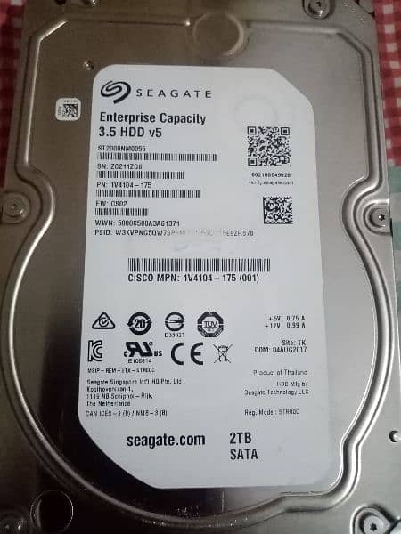 SEAGATE ENTERPRISE HDD V5 2TB 0