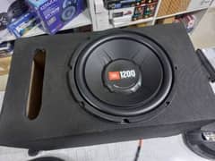 amplifier supported JBL woofer.