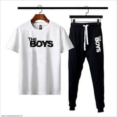 Men's cotton jersey printed track suit