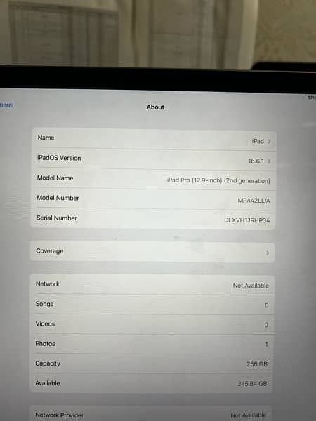 Apple Ipad Pro 2nd Generation 256GB 12.9 Inch 1