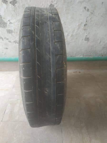 Raksha Ka tyre with rim for sale ha 1