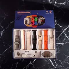 7 in 1 STRAPS ULTRA SMART WATCH T24 CHAMPION EDITION GOOD FOR FEMALES