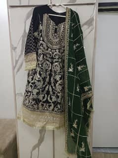 Mehndi style bridal wear dress ready to wear