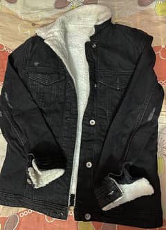 fur demin jacket