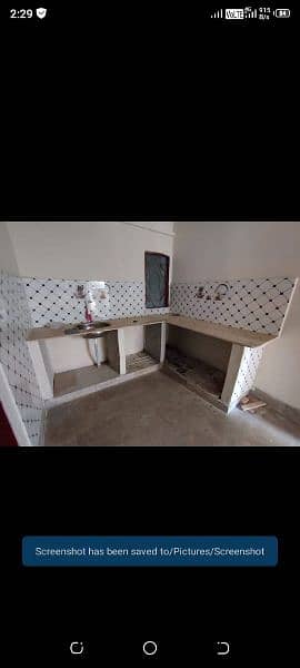 1st floor flat of 3 rooms available in sector D, Akhtar colony. 4