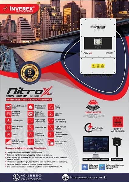 INVEREX NITROX SOLAR INVERTER PREMIUM MODLE AVAILABLE 1