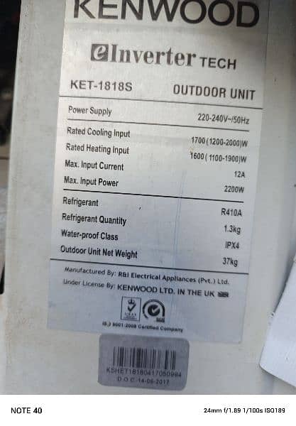 Kenwood 1.5 Ton urgently for sale 1