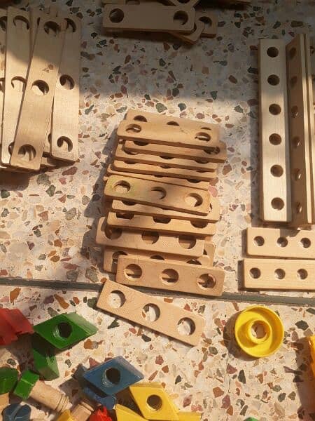 Wood Building Constuction Play Set 5