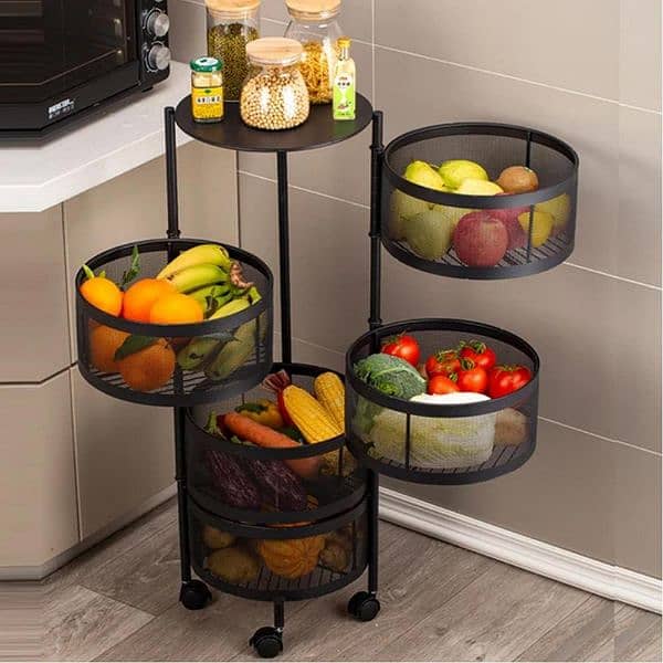 5 layered rotatable fruit basket free delivery 3