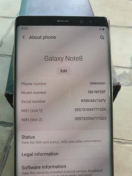 Samsung note 8 OFFICIAL PTA APPROVED DS 11