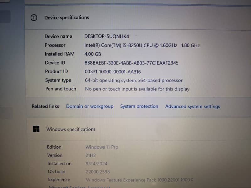 Hp Laptop i5 8th generation 4