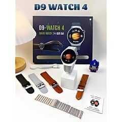 D9-watch 4 smart watch-2024 new trending- Set 7 strap big screen