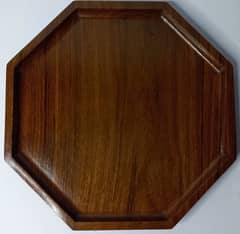 woden octagon tray