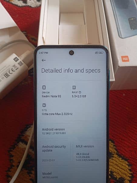 redmi note 9s 6+2 ram 128 GB 3